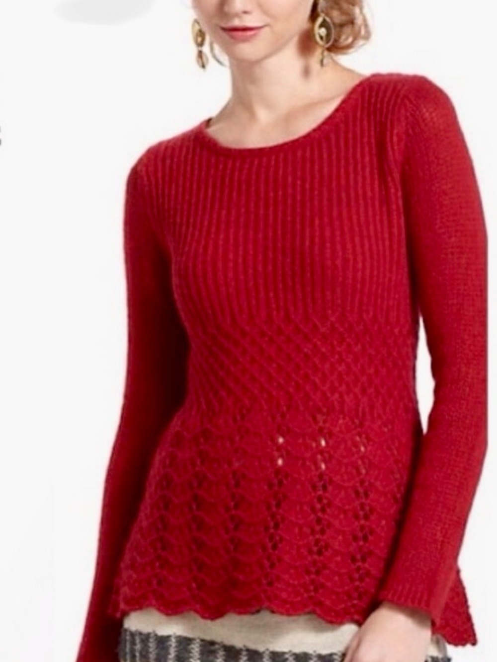 NWT Guinevere peplum sweater M